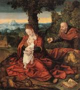 Barend van Orley Rest on the Flight into Egypt oil painting on canvas